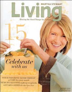 Martha Stewart on the cover of the Jan. 2006 issue of Martha Stewart Living magazine.